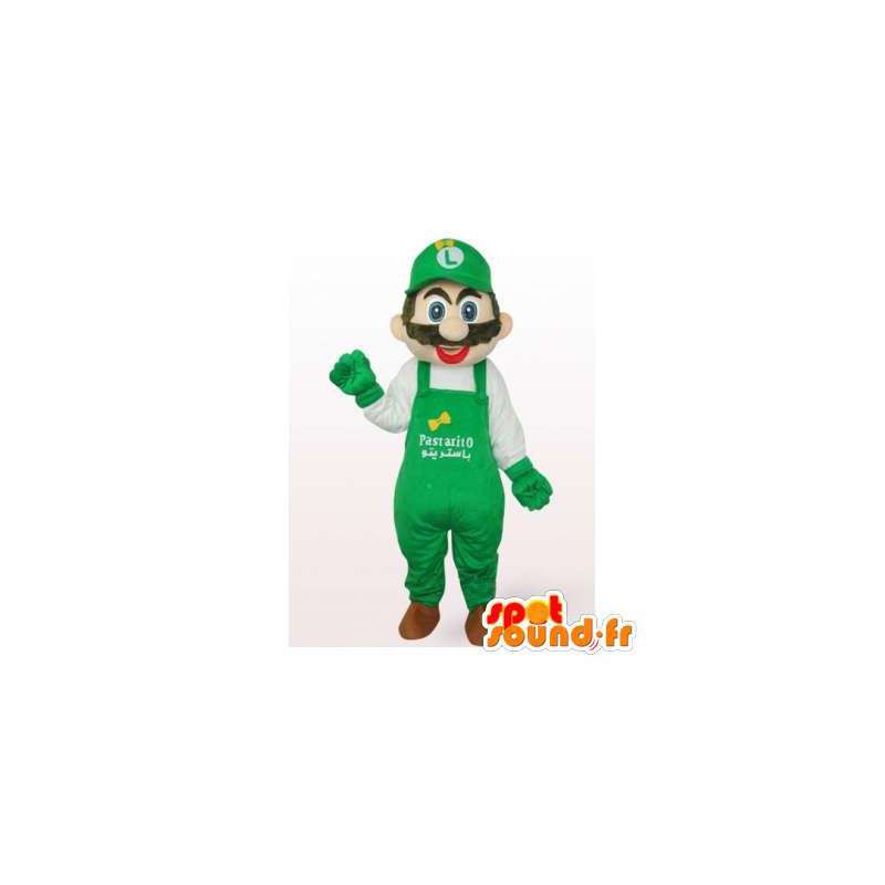 Mascot Luigi, een vriend van Mario, de beroemde video game personage - MASFR006541 - Mario Mascottes