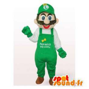 Mascot Luigi, een vriend van Mario, de beroemde video game personage - MASFR006541 - Mario Mascottes