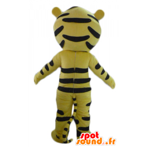 Boy maskot oblečený ve žlutém tygří kostýmu - MASFR22949 - Tiger Maskoti