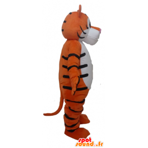 Mascotte de tigre orange, blanc et noir, géant et rigolo - MASFR22951 - Mascottes Tigre