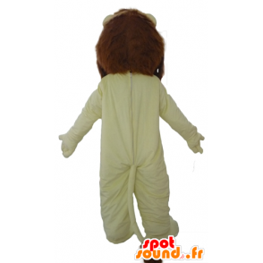 Geel leeuw mascotte, bruin en wit, zeer succesvol - MASFR22952 - Lion Mascottes