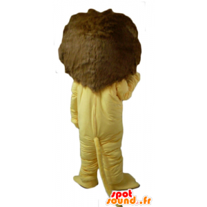 Mascot yellow and brown lion with a big hairy mane - MASFR22954 - Lion mascots