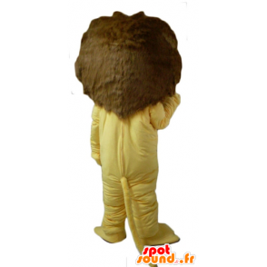 Mascot giallo e marrone leone con una grande criniera peloso - MASFR22954 - Mascotte Leone