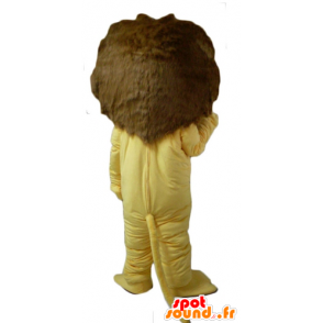 Mascot yellow and brown lion with a big hairy mane - MASFR22954 - Lion mascots