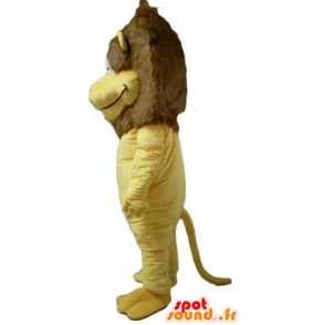 Mascot yellow and brown lion with a big hairy mane - MASFR22954 - Lion mascots