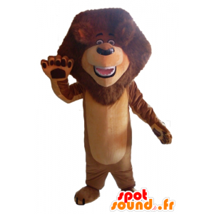 Leão mascote marrom, com uma bela cabeleira - MASFR22957 - Mascotes leão