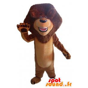 Brown lion mascot with a beautiful mane - MASFR22957 - Lion mascots