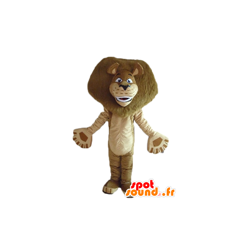 Alex mascot, lion famous cartoon Madagascar - MASFR22961 - Mascots famous characters