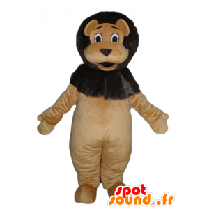 Mascot brown and black lion, giant, sweet and cute - MASFR22962 - Lion mascots