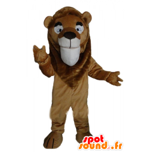 Brun løve maskot, gigantiske og svært vellykket - MASFR22965 - Lion Maskoter