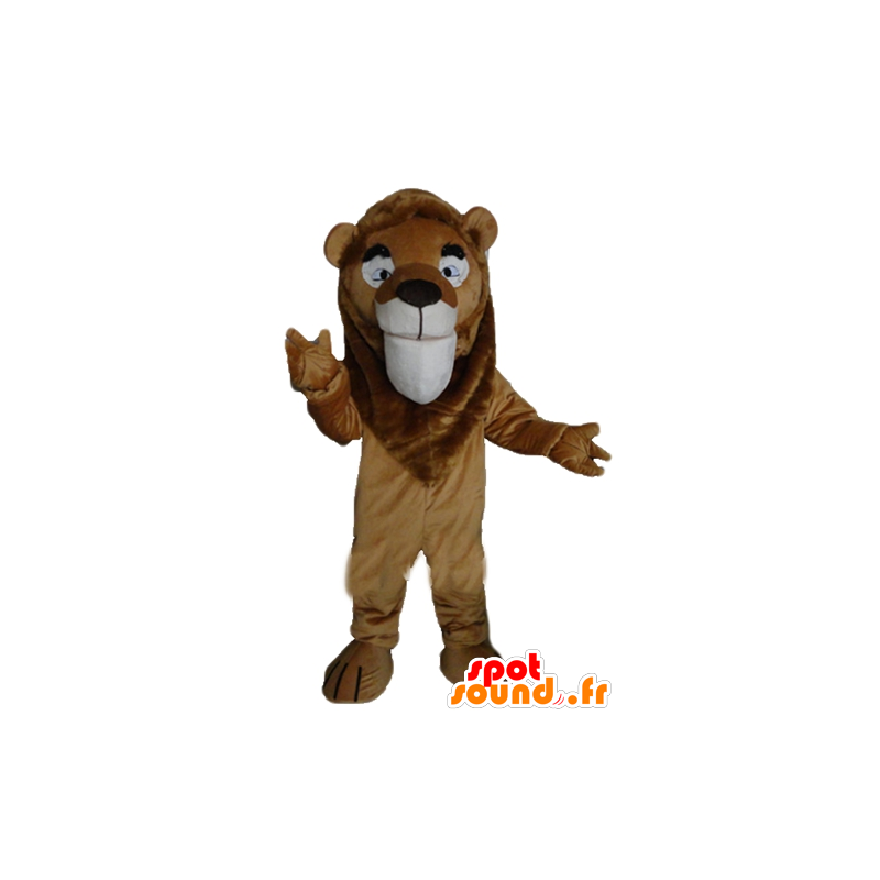 Ruskea leijona maskotti, jättiläinen ja erittäin onnistunut - MASFR22965 - Lion Maskotteja