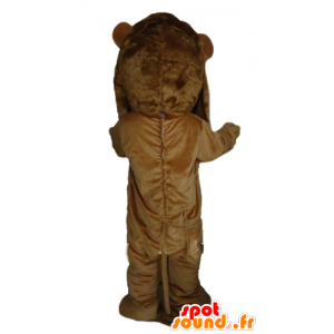 Brun løve maskot, gigantiske og svært vellykket - MASFR22965 - Lion Maskoter