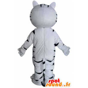 Cat Mascot, hvit og svart tiger, gigantiske - MASFR22968 - Tiger Maskoter