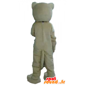 Beige en witte tijger mascotte, de felle - MASFR22973 - Tiger Mascottes