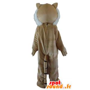 Mascot bruin tijger, wit en zwart, harige - MASFR22974 - Tiger Mascottes