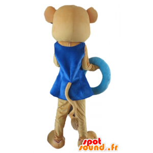 Mascot Sala, brun løveinde, Simbas kæreste, med en kjole -