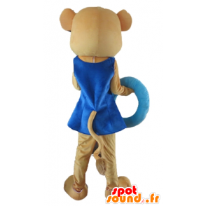 Sala Maskottchen, braun Löwin, Freundin von Simba, mit einem Kleid - MASFR22977 - Löwen-Maskottchen