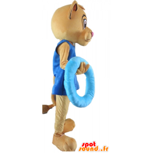 Mascot Sala, brun løvinne, kjæresten til Simba, med en kjole - MASFR22977 - Lion Maskoter