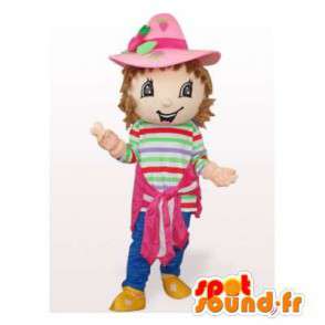 Charlotte jordbær maskot. Charlotte Costume Strawberry - Fruktmaskott - MASFR006544 - SpotSound.fr