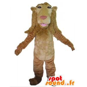 Brązowy lew maskotka, olbrzym oryginał - MASFR22981 - Lion Maskotki