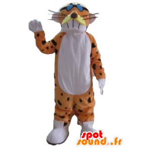 Mascotte de tigre orange, blanc et noir, fun et coloré - MASFR22982 - Mascottes Tigre