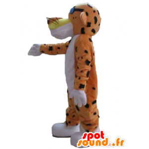 Orange tiger maskot, hvit og svart, morsom og fargerik - MASFR22982 - Tiger Maskoter