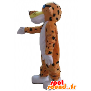 Orange Tiger-Maskottchen, weiß und schwarz, Spaß und buntes - MASFR22982 - Tiger Maskottchen