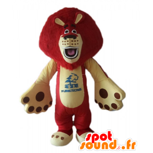 Alex mascot, lion famous cartoon Madagascar - MASFR22987 - Mascots famous characters