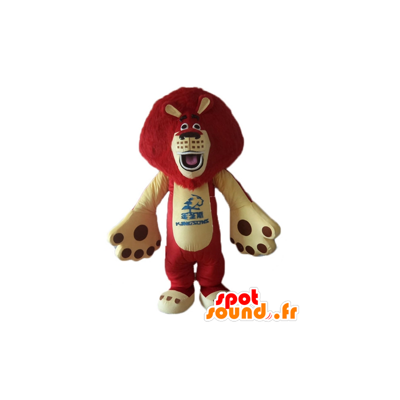 Alex mascot, lion famous cartoon Madagascar - MASFR22987 - Mascots famous characters