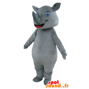 Mascot grande rinoceronte grigio, gigante e impressionante - MASFR22991 - Gli animali della giungla