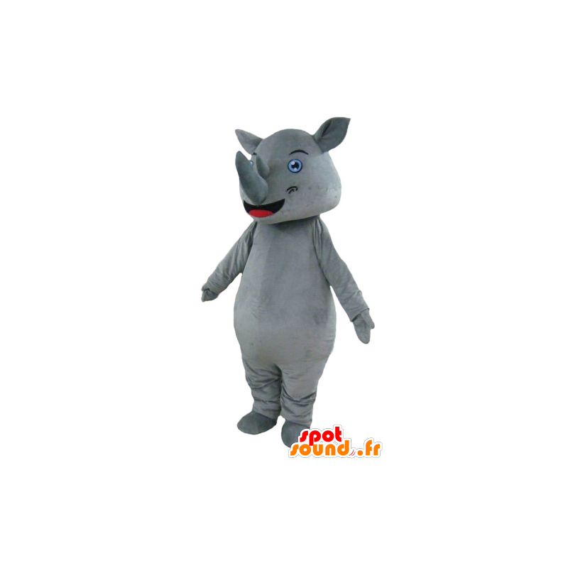 Mascot big gray rhinoceros, giant and impressive - MASFR22991 - The jungle animals