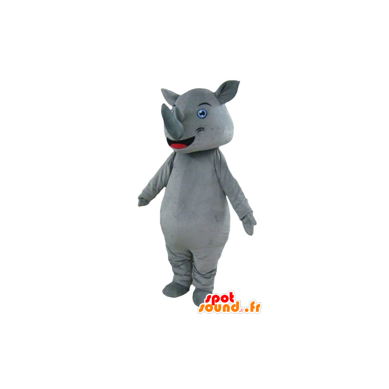 Mascot grande rinoceronte grigio, gigante e impressionante - MASFR22991 - Gli animali della giungla