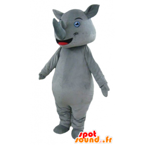 Mascot big gray rhinoceros, giant and impressive - MASFR22991 - The jungle animals