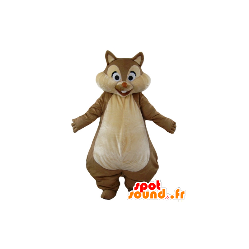 Tic Tac o mascotte famoso marrone e beige scoiattolo - MASFR22994 - Famosi personaggi mascotte