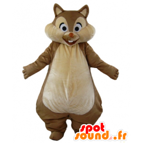 Mascot Tic Tac of beroemd bruin en beige eekhoorn - MASFR22994 - Celebrities Mascottes
