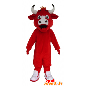 Mascot Cow Kiri berømte røde og hvite ku - MASFR23000 - Cow Maskoter