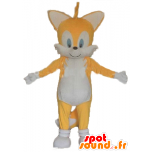 Cat maskot, žluté a bílé fox - MASFR23009 - Cat Maskoti