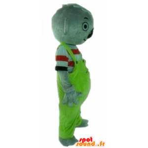 Grigio mascotte koala, con una tuta verde - MASFR23017 - Mascotte Koala