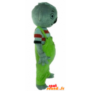 Maskot grå koala med en grønn jumpsuit - MASFR23017 - koala Maskoter