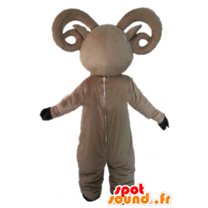 Koza maskot, šedá a bílá ram obří - MASFR23019 - Maskoti a Kozy Kozy