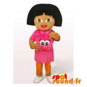 Mascot Dora the Explorer. Costume Dora the Explorer - MASFR006546 - Dora og Diego Mascots