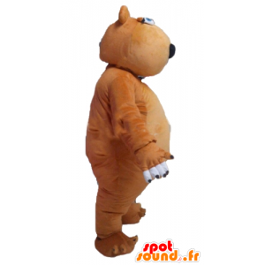 Brun bjørn maskot, fyldig og sød - Spotsound maskot kostume