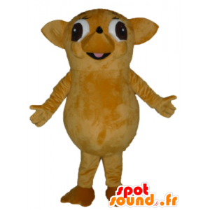 Mascotte de hérisson beige et marron, géant et rigolo - MASFR23024 - Mascottes Hérisson