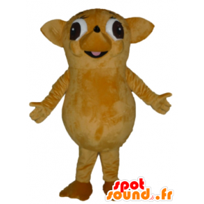 Mascot bege e gigante ouriço marrom e divertido - MASFR23024 - mascotes Hedgehog
