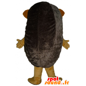 Mascot beige en bruine egel reus en plezier - MASFR23024 - mascottes Hedgehog