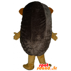 Maskotti beigen ja ruskean siili jättiläinen ja hauskaa - MASFR23024 - maskotteja Hedgehog