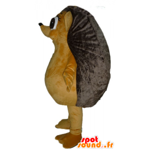 Mascot bege e gigante ouriço marrom e divertido - MASFR23024 - mascotes Hedgehog