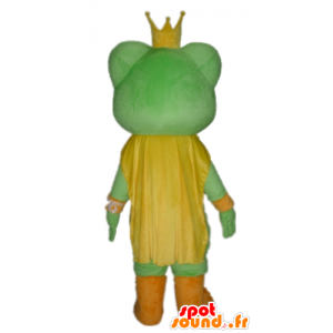 Mascot groene kikker, wit en oranje - MASFR23026 - Forest Animals