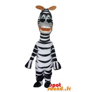 Marty zebra mascot of famous cartoon Madagascar - MASFR23027 - Mascots famous characters