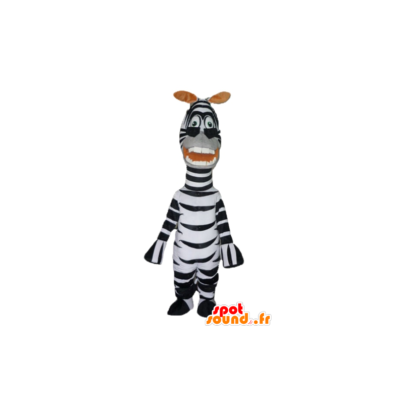 Marty zebra mascot of famous cartoon Madagascar - MASFR23027 - Mascots famous characters